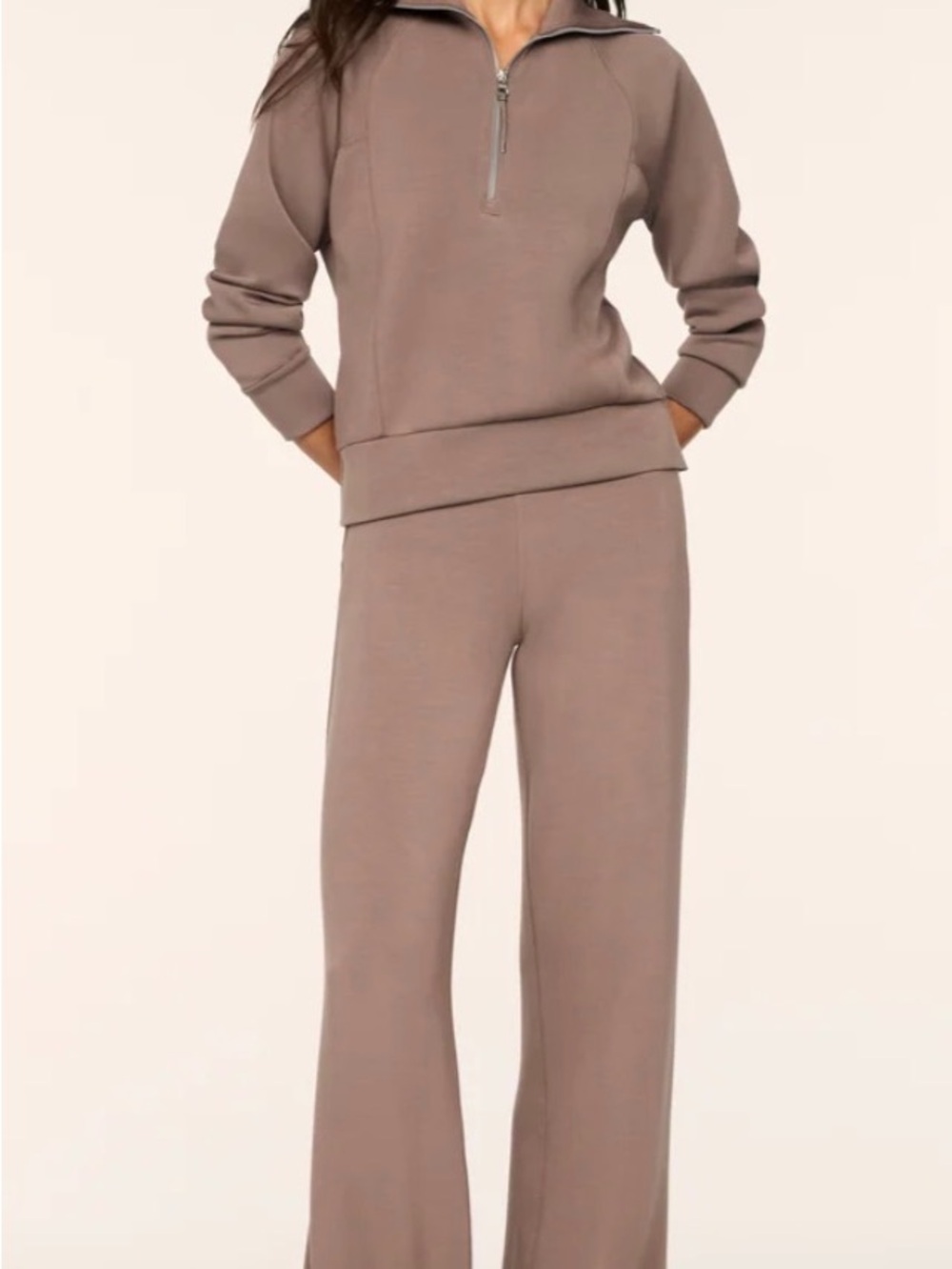 SPANX Taupe Wide-Leg Air Essentials Top